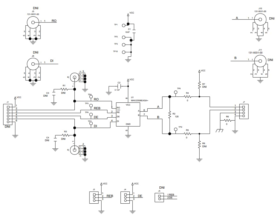 Schematic - Analog Devices / Maxim Integrated MAX22506E Evaluation Kit